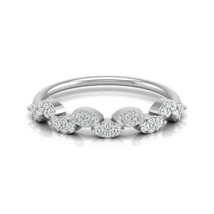 0.22 Carat Round Diamond Minimalist Wedding Band Ring Dainty Gold Ring for Her - HIGHCARAT DIAMONDS