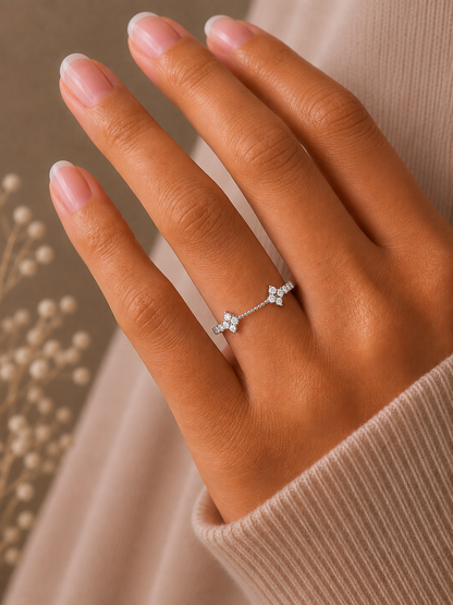 0.23 CT Round Diamond Band Ring Affordable Lab-Grown Diamond Ring in Solid Gold - HIGHCARAT DIAMONDS