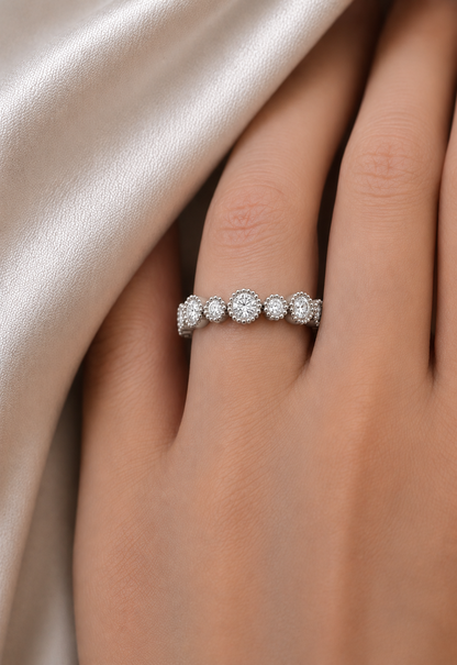 Bezel Set 0.26 CT Classic Band Designed  For Her Elegant & Durable MInimalist Band Ring - HIGHCARAT DIAMONDS