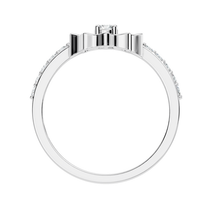 Round Cut Lab Grown & Natural Diamond Unique Delicate Vintage Half Eternity Dainty Wedding Ring For Her - HIGHCARAT DIAMONDS