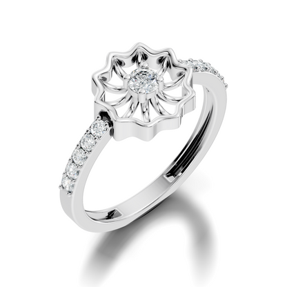 Round Cut Lab Grown & Natural Diamond Unique Delicate Vintage Half Eternity Dainty Wedding Ring For Her - HIGHCARAT DIAMONDS
