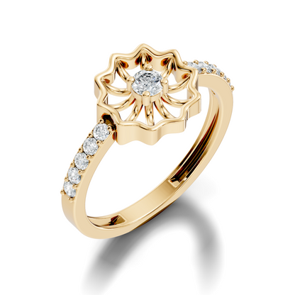 Round Cut Lab Grown & Natural Diamond Unique Delicate Vintage Half Eternity Dainty Wedding Ring For Her - HIGHCARAT DIAMONDS