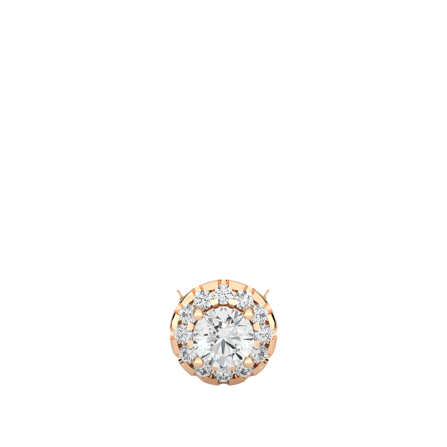 0.34 Carat Round Lab-Grown Diamond Halo pendants Shop elegant Pendant for women & exquisite gold pendant - HIGHCARAT DIAMONDS