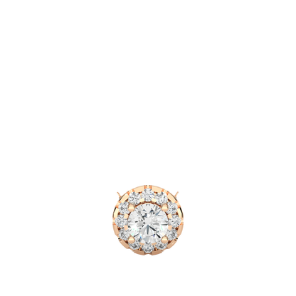 0.34 Carat Round Lab-Grown Diamond Halo pendants Shop elegant Pendant for women & exquisite gold pendant - HIGHCARAT DIAMONDS