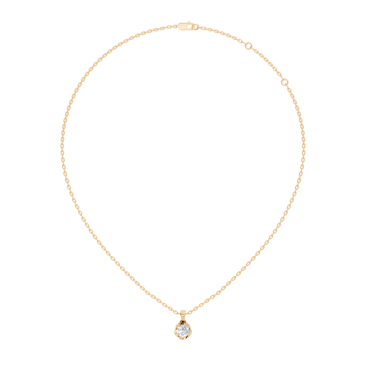 0.40 CT Round Labgrown Round Shape Diamond Pendant Perfect For Weddings & Anniversaries