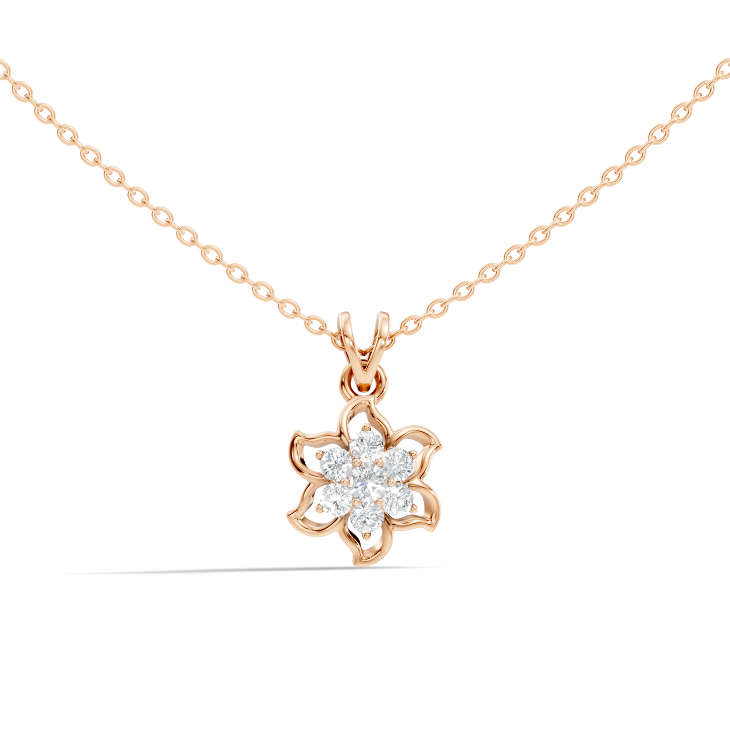 0.45 Ct Round Cut Diamond Pendant In 14K Yellow Gold Minimalist Gift For Her