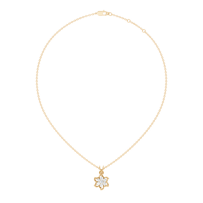 0.45 Ct Round Cut Diamond Pendant In 14K Yellow Gold Minimalist Gift For Her