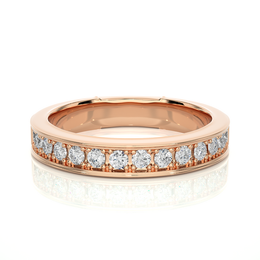 0.49 CT Round Diamond Channel Set Eternity Band Ring Special Anniversary Gift For Women's - HIGHCARAT DIAMONDS