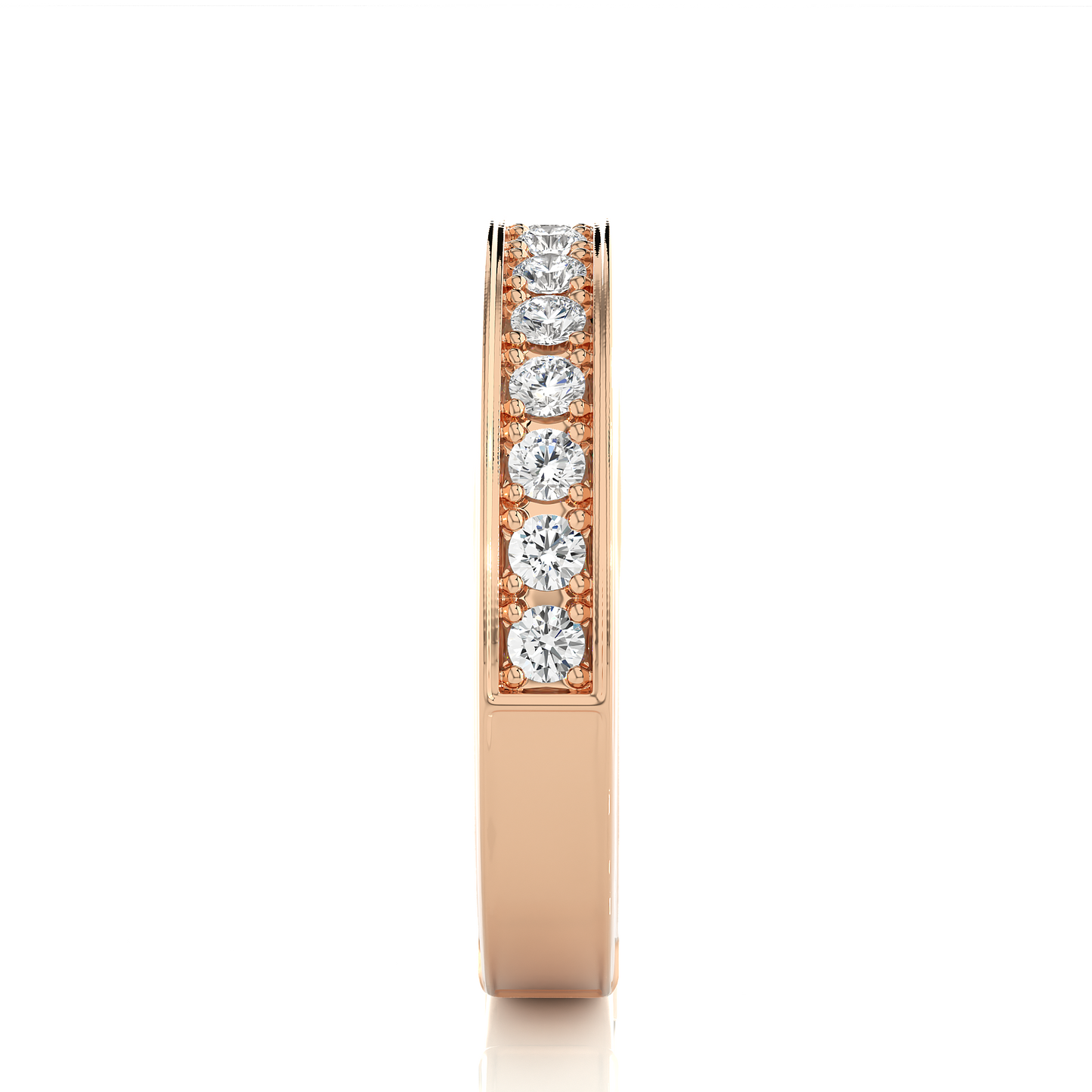 0.49 CT Round Diamond Channel Set Eternity Band Ring Special Anniversary Gift For Women's - HIGHCARAT DIAMONDS