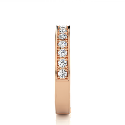 0.49 CT Round Diamond Channel Set Eternity Band Ring Special Anniversary Gift For Women's - HIGHCARAT DIAMONDS