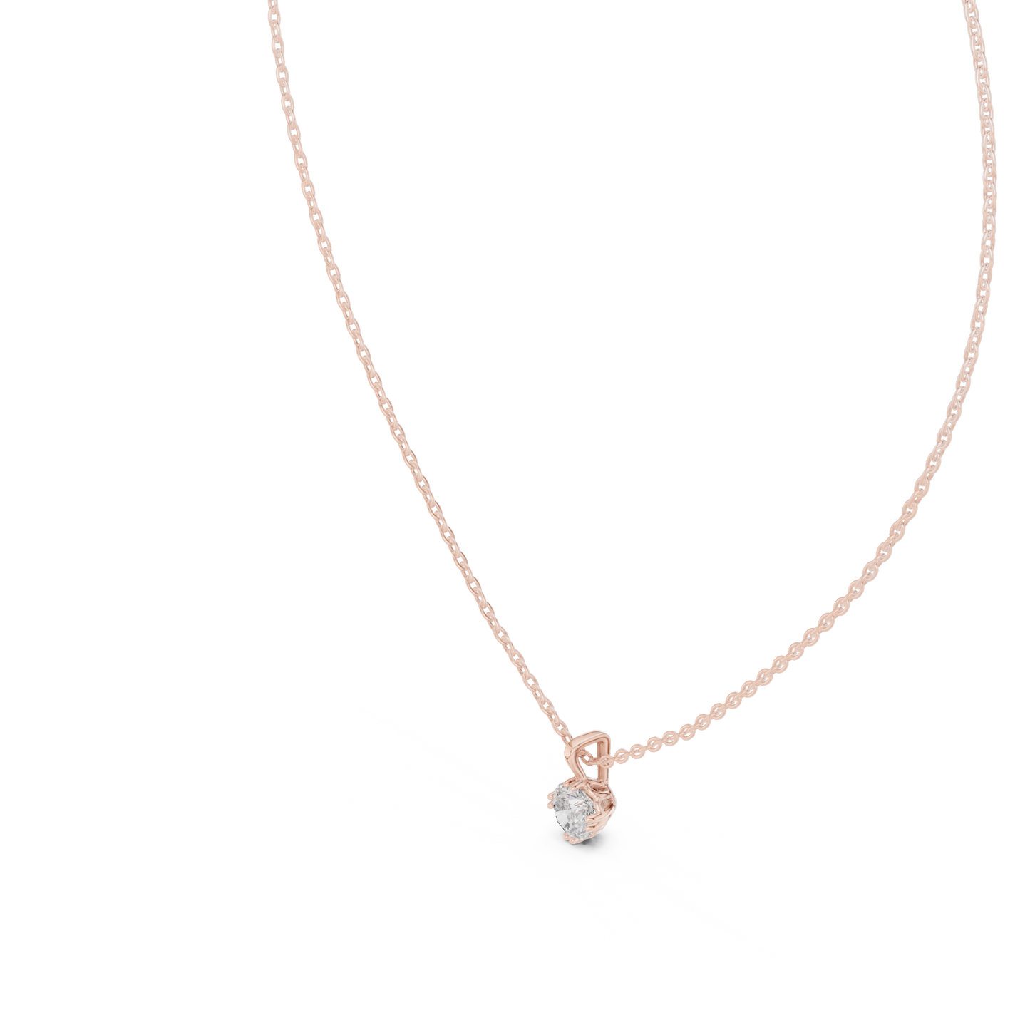 0.50 CT Round Cut labgrown Diamond Solitaire Pendant Elegant Jewelry For Her