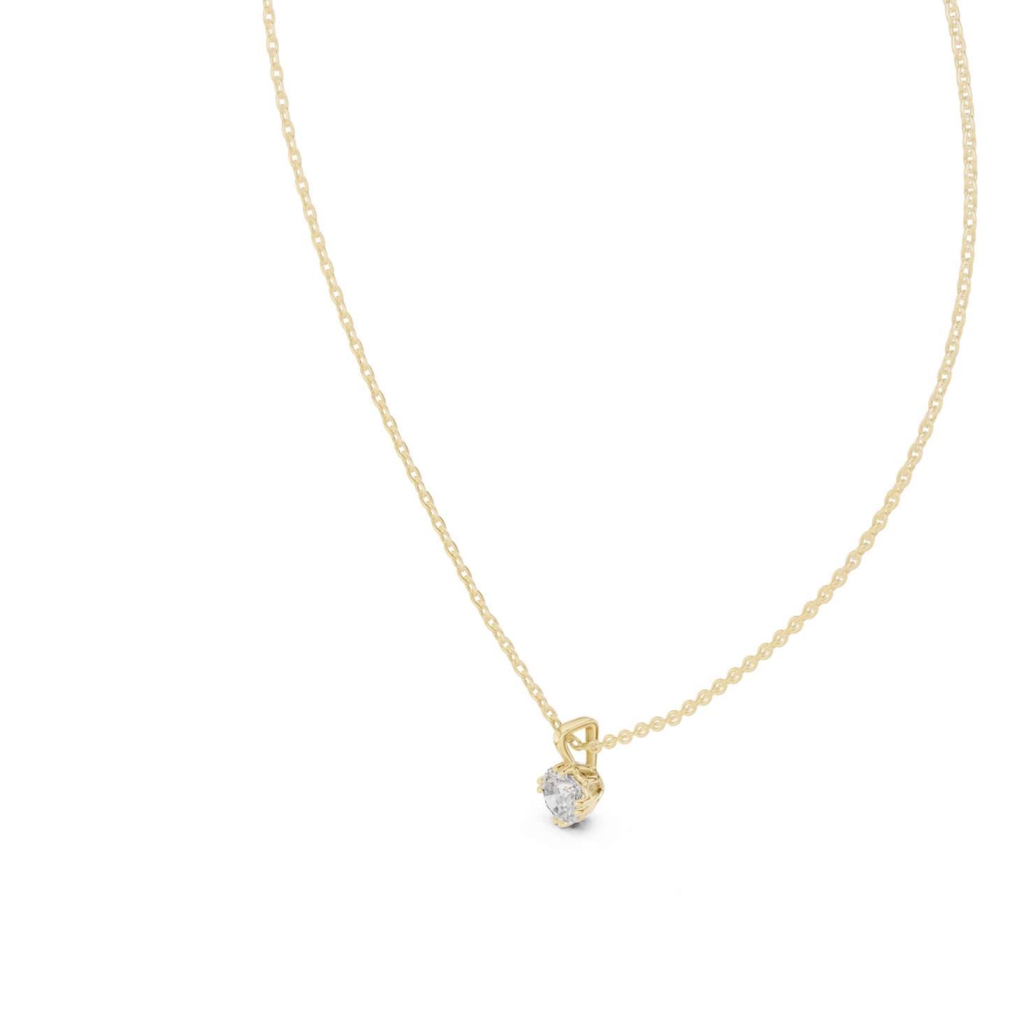 0.50 CT Round Cut labgrown Diamond Solitaire Pendant Elegant Jewelry For Her