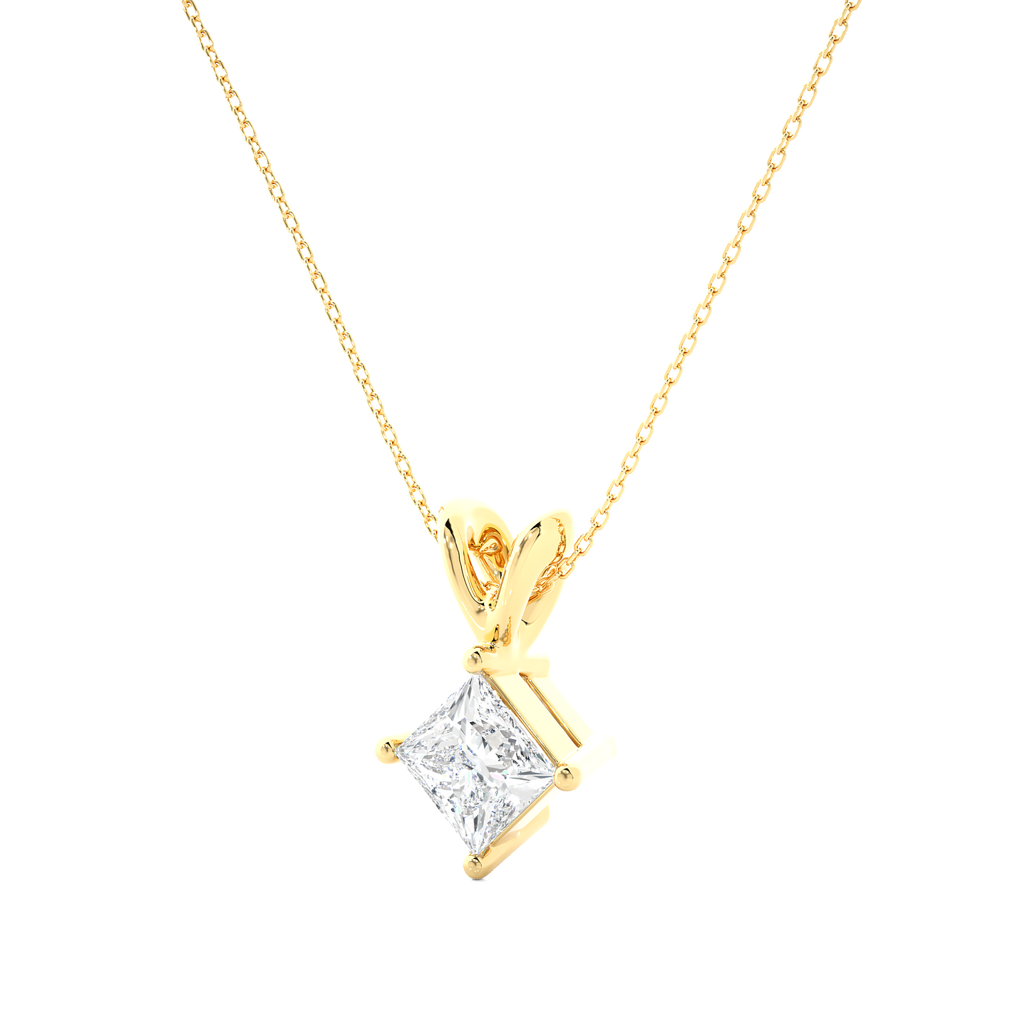 Elegant 0.50 Carat Diamond Solitiare Pendant Necklace Minimalist Gold Jewelry for Her - HIGHCARAT DIAMONDS