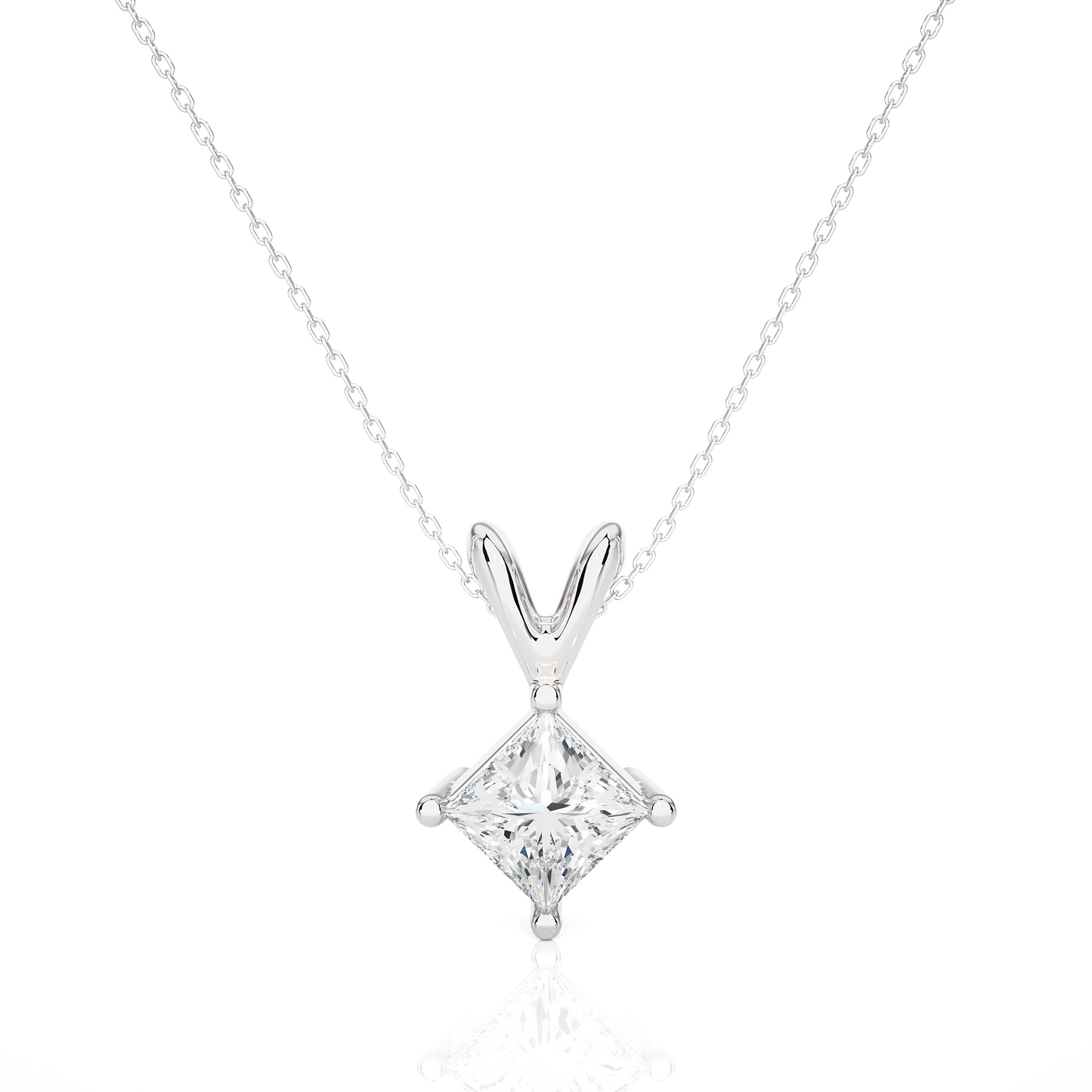 Elegant 0.50 Carat Diamond Solitiare Pendant Necklace Minimalist Gold Jewelry for Her - HIGHCARAT DIAMONDS