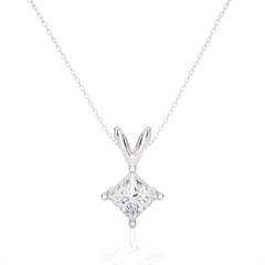 Elegant 0.50 Carat Diamond Solitiare Pendant Necklace Minimalist Gold Jewelry for Her - HIGHCARAT DIAMONDS