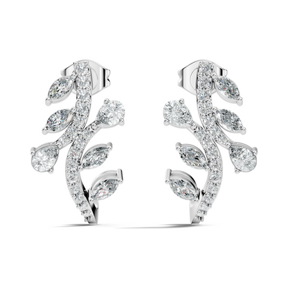 Unique Marquise Or Pear Shape Lab Grown & Natural Diamond 14K Solid Yellow Gold Elegance Vintage Affordable daily wearing earring for women's - HIGHCARAT DIAMONDS