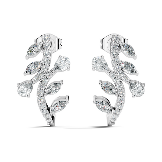 Unique Marquise Or Pear Shape Lab Grown & Natural Diamond 14K Solid Yellow Gold Elegance Vintage Affordable daily wearing earring for women's - HIGHCARAT DIAMONDS
