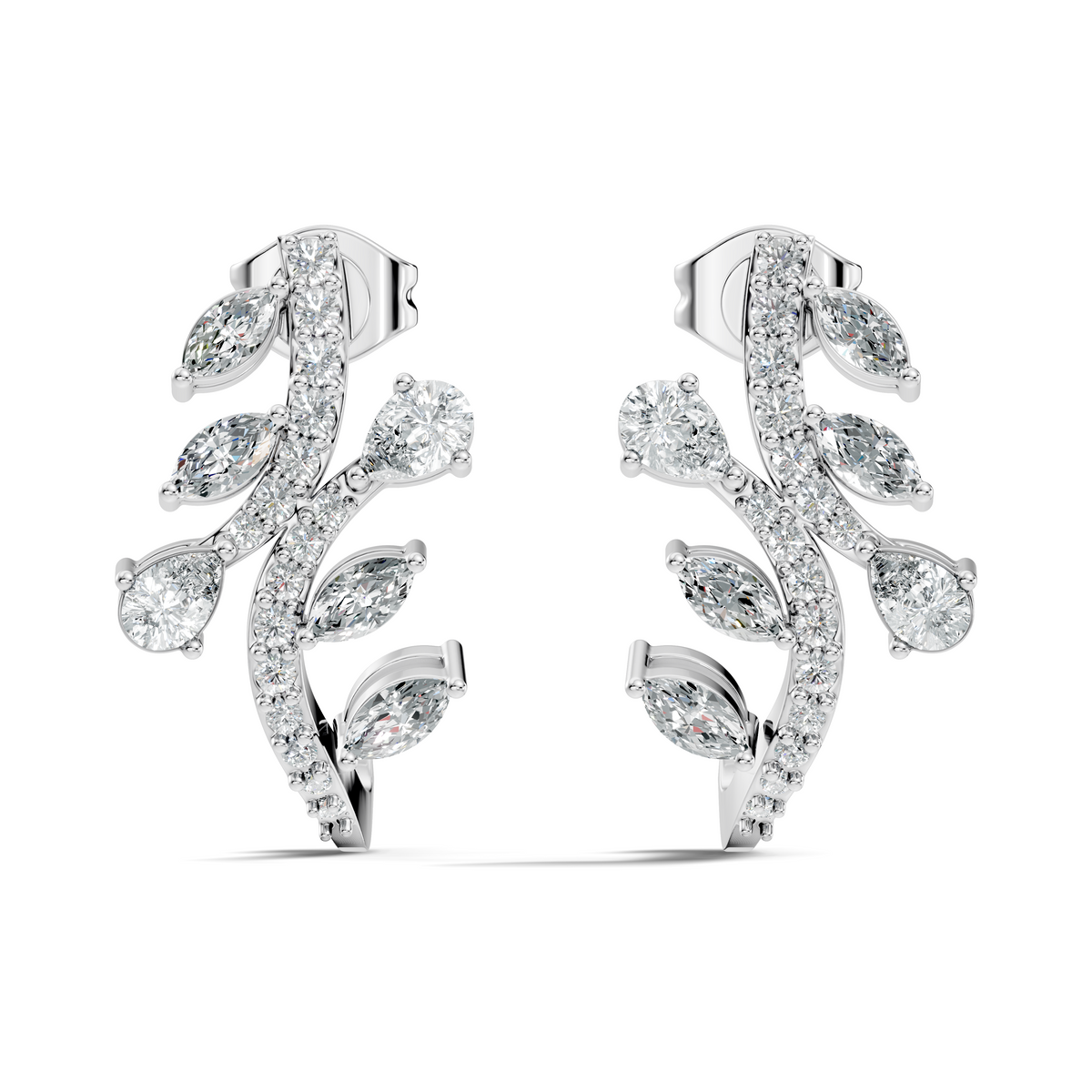 Unique Marquise Or Pear Shape Lab Grown & Natural Diamond 14K Solid Yellow Gold Elegance Vintage Affordable daily wearing earring for women's - HIGHCARAT DIAMONDS