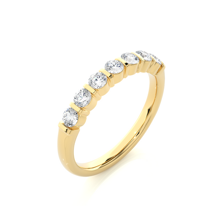 0.52 CT Elegant Diamond Eternity Wedding Band with Sustainable Labgrown Diamonds - HIGHCARAT DIAMONDS