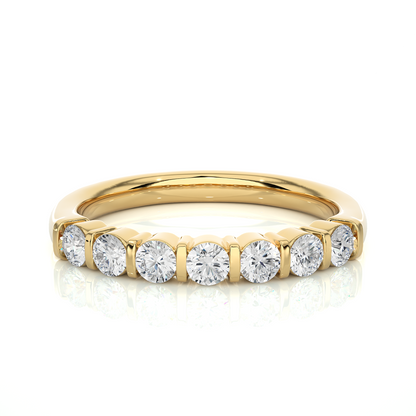 0.52 CT Elegant Diamond Eternity Wedding Band with Sustainable Labgrown Diamonds - HIGHCARAT DIAMONDS