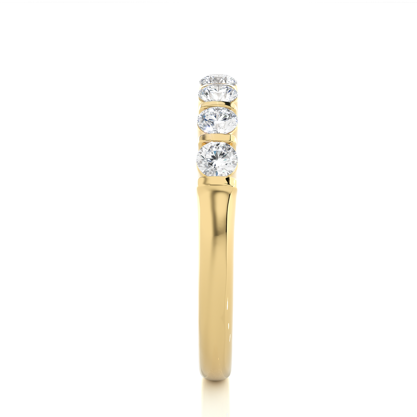 0.52 CT Elegant Diamond Eternity Wedding Band with Sustainable Labgrown Diamonds - HIGHCARAT DIAMONDS