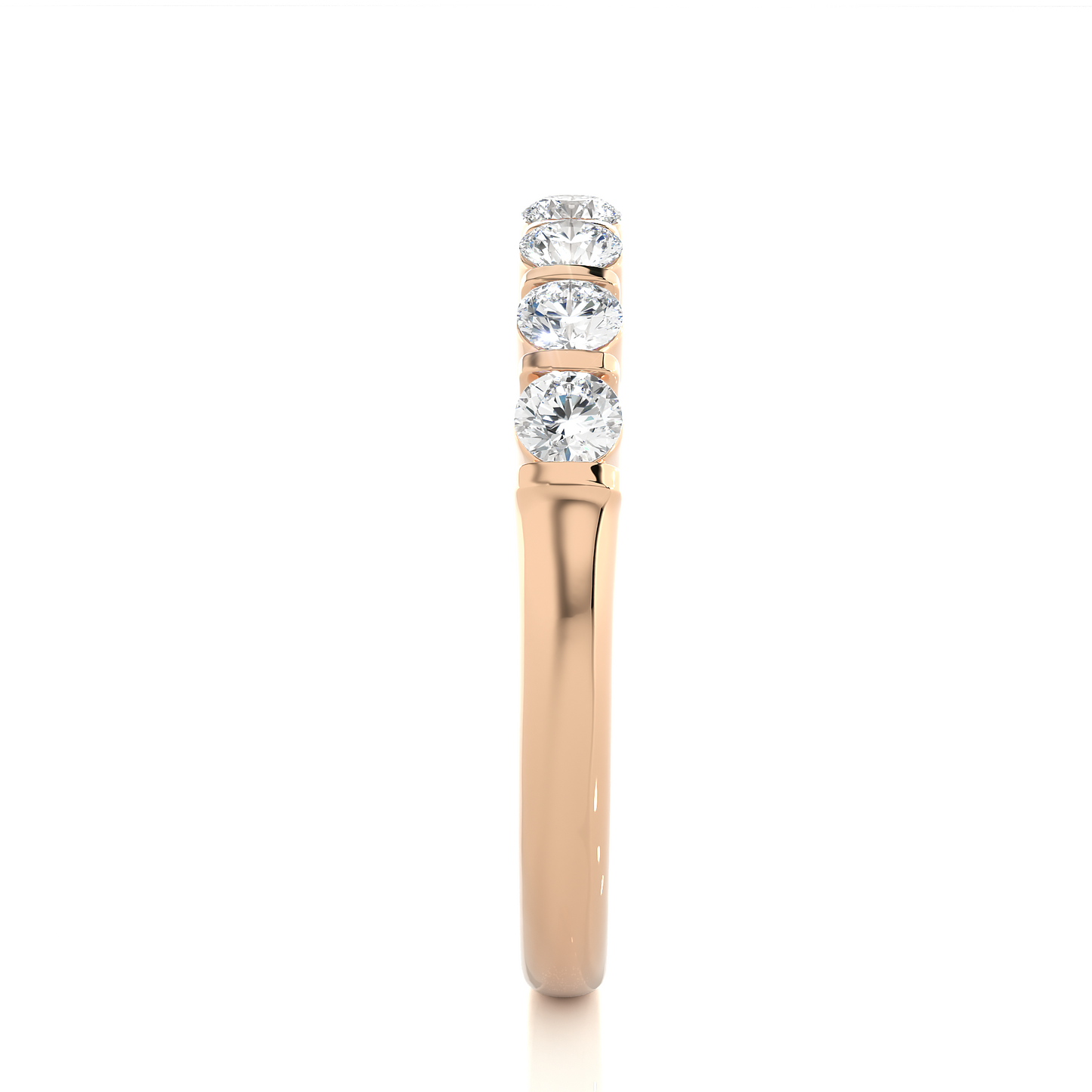 0.52 CT Elegant Diamond Eternity Wedding Band with Sustainable Labgrown Diamonds - HIGHCARAT DIAMONDS