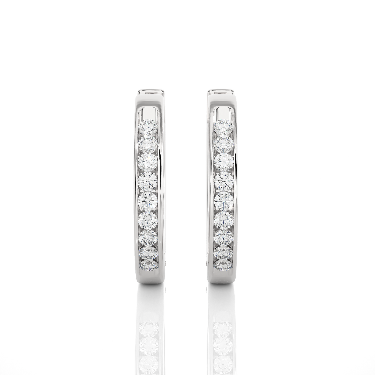 0.52 Carat Diamond Huggie Hoop Earrings For Women's Elegant Everyday Sparkle
