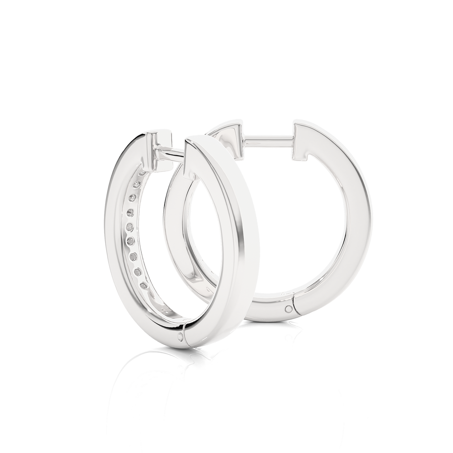 0.52 Carat Diamond Huggie Hoop Earrings For Women's Elegant Everyday Sparkle