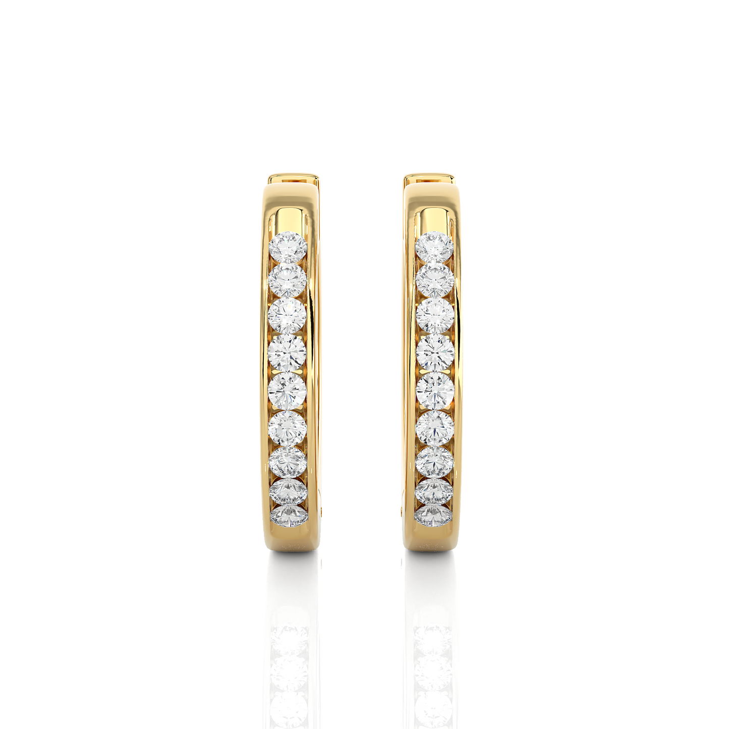 0.52 Carat Diamond Huggie Hoop Earrings For Women's Elegant Everyday Sparkle