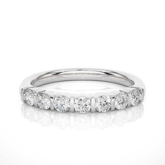 0.52 CT Elegant Diamond Eternity Wedding Band with Sustainable Labgrown Diamonds - HIGHCARAT DIAMONDS