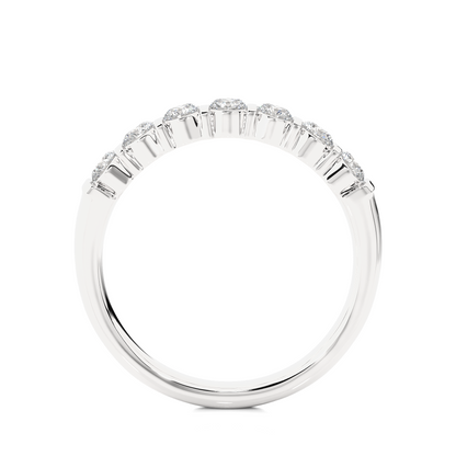 0.52 CT Elegant Diamond Eternity Wedding Band with Sustainable Labgrown Diamonds - HIGHCARAT DIAMONDS