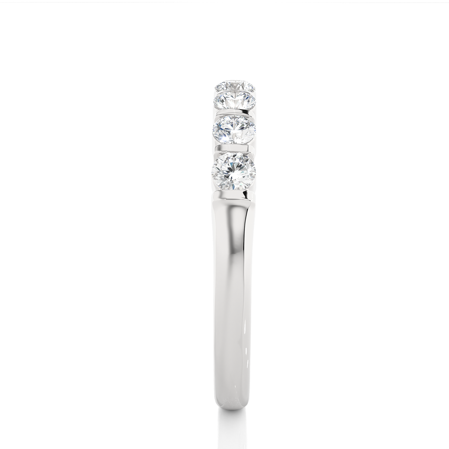 0.52 CT Elegant Diamond Eternity Wedding Band with Sustainable Labgrown Diamonds - HIGHCARAT DIAMONDS