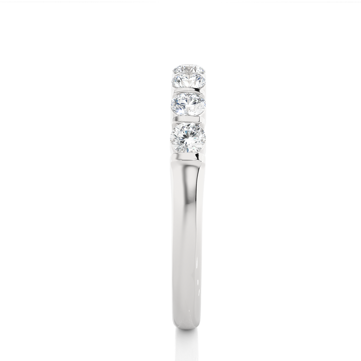 0.52 CT Elegant Diamond Eternity Wedding Band with Sustainable Labgrown Diamonds - HIGHCARAT DIAMONDS