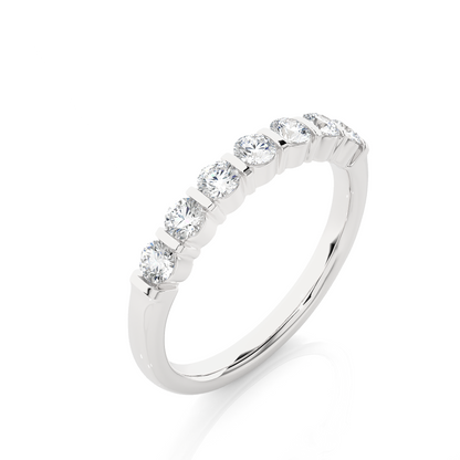 0.52 CT Elegant Diamond Eternity Wedding Band with Sustainable Labgrown Diamonds - HIGHCARAT DIAMONDS