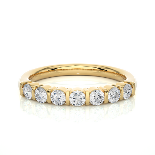 0.52 CT Elegant Diamond Eternity Wedding Band with Sustainable Labgrown Diamonds - HIGHCARAT DIAMONDS