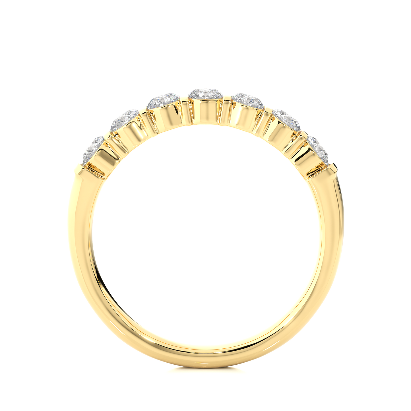 0.52 CT Elegant Diamond Eternity Wedding Band with Sustainable Labgrown Diamonds - HIGHCARAT DIAMONDS