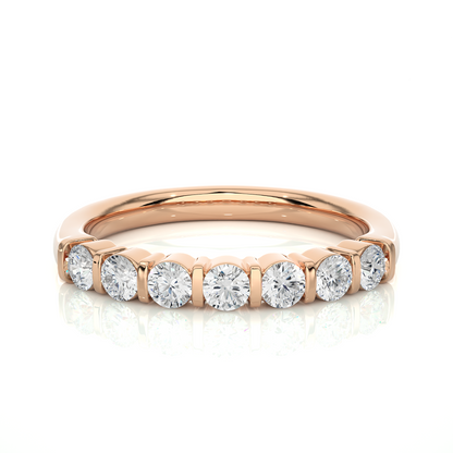 0.52 CT Elegant Diamond Eternity Wedding Band with Sustainable Labgrown Diamonds - HIGHCARAT DIAMONDS