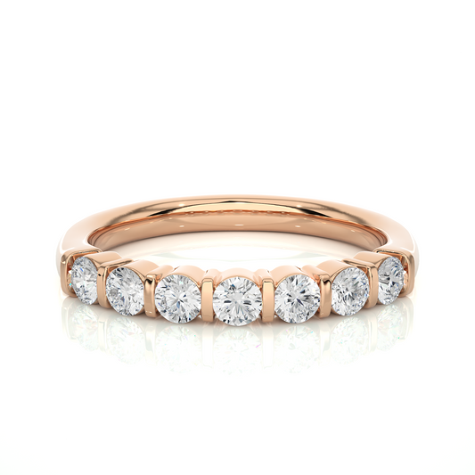 0.52 CT Elegant Diamond Eternity Wedding Band with Sustainable Labgrown Diamonds - HIGHCARAT DIAMONDS