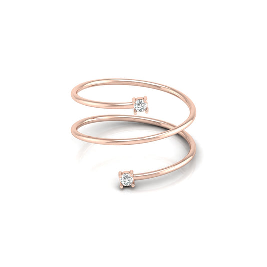 0.60 CT Twisted Round Diamond Band Ring for Women in 14KT Gold Anniversary Gift Lab Grown or Natural - HIGHCARAT DIAMONDS