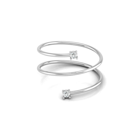 0.60 CT Twisted Round Diamond Band Ring for Women in 14KT Gold Anniversary Gift Lab Grown or Natural - HIGHCARAT DIAMONDS