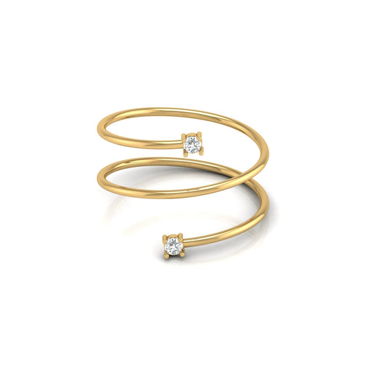 0.60 CT Twisted Round Diamond Band Ring for Women in 14KT Gold Anniversary Gift Lab Grown or Natural - HIGHCARAT DIAMONDS