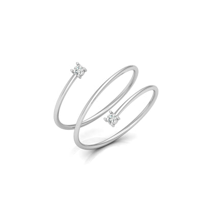 0.60 CT Twisted Round Diamond Band Ring for Women in 14KT Gold Anniversary Gift Lab Grown or Natural - HIGHCARAT DIAMONDS