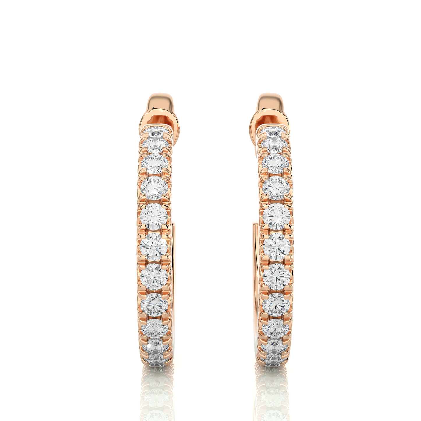 0.70 CT Round Cut Dainty Diamond Huggie Earrings Perfect Gift For Her - HIGHCARAT DIAMONDS