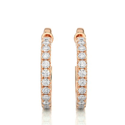 0.70 CT Round Cut Dainty Diamond Huggie Earrings Perfect Gift For Her - HIGHCARAT DIAMONDS