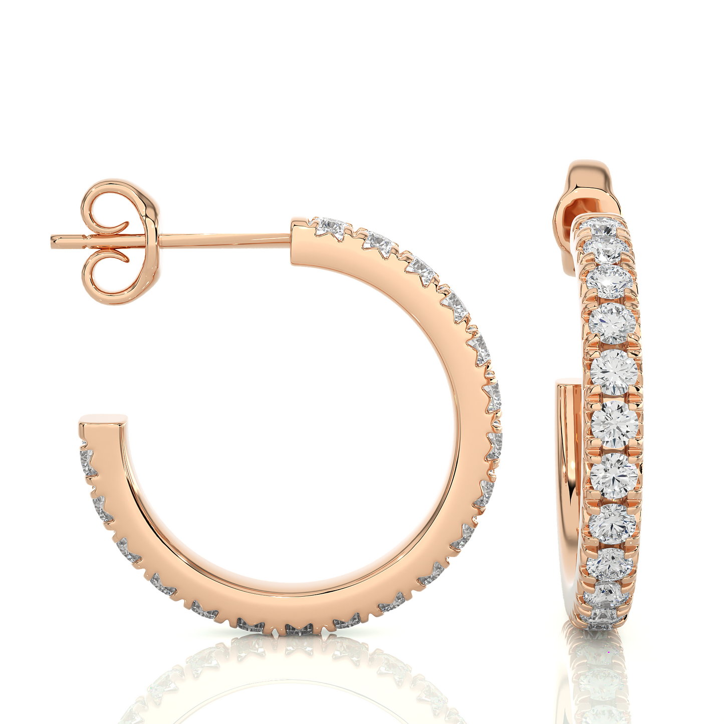 0.70 CT Round Cut Dainty Diamond Huggie Earrings Perfect Gift For Her - HIGHCARAT DIAMONDS