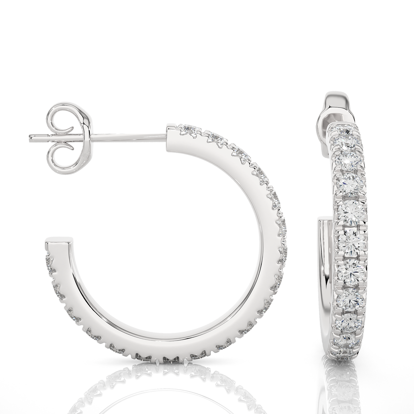 0.70 CT Round Cut Dainty Diamond Huggie Earrings Perfect Gift For Her - HIGHCARAT DIAMONDS