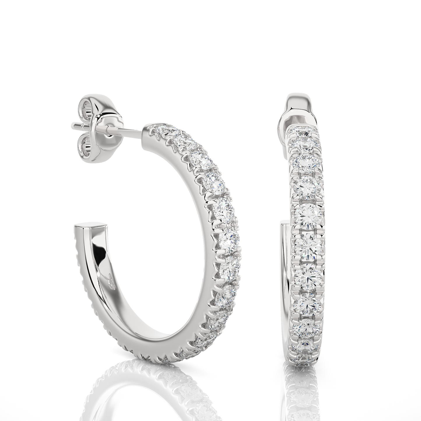 0.70 CT Round Cut Dainty Diamond Huggie Earrings Perfect Gift For Her - HIGHCARAT DIAMONDS