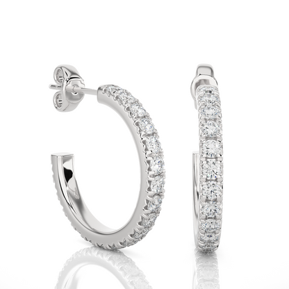 0.70 CT Round Cut Dainty Diamond Huggie Earrings Perfect Gift For Her - HIGHCARAT DIAMONDS