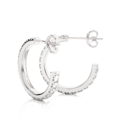0.70 CT Round Cut Dainty Diamond Huggie Earrings Perfect Gift For Her - HIGHCARAT DIAMONDS