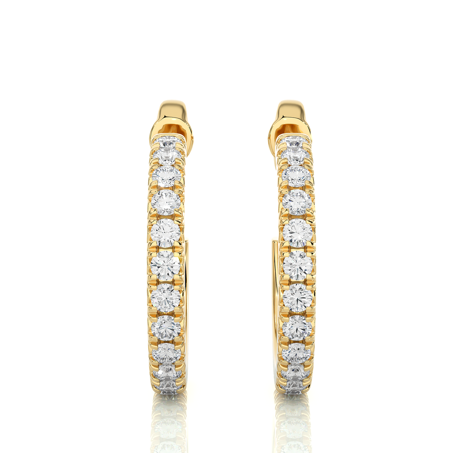0.70 CT Round Cut Dainty Diamond Huggie Earrings Perfect Gift For Her - HIGHCARAT DIAMONDS